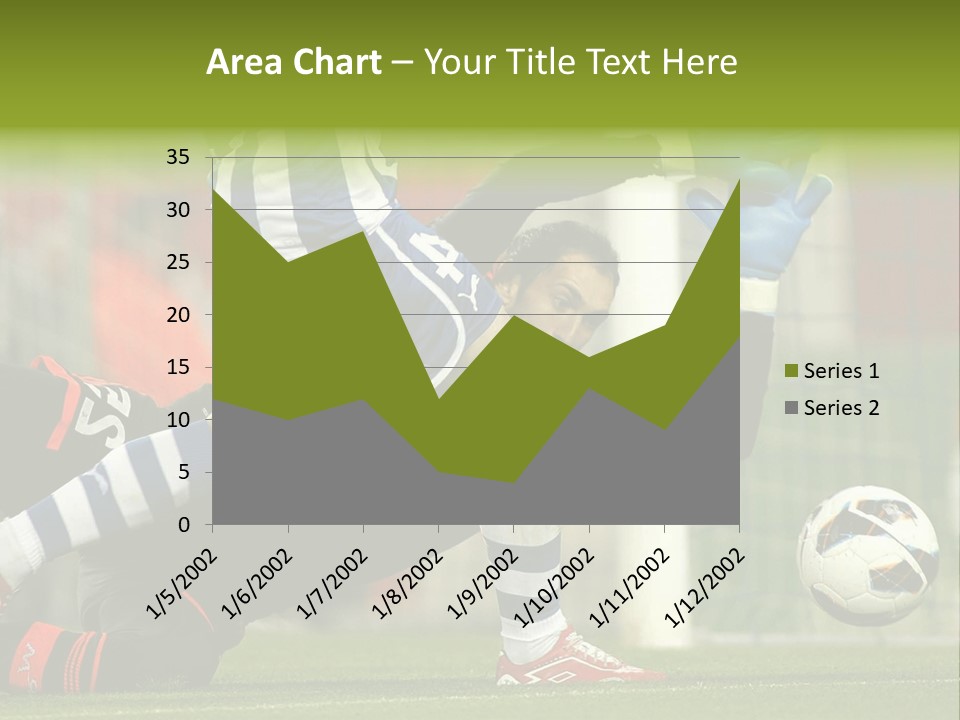 A Soccer Player Is Kicking A Soccer Ball PowerPoint Template