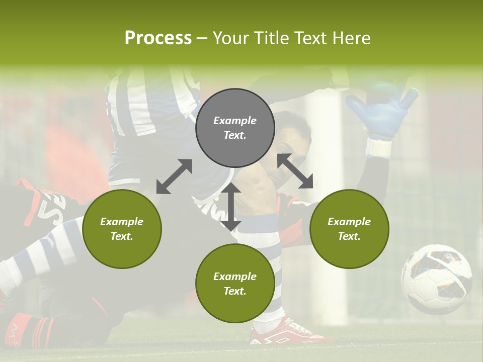 A Soccer Player Is Kicking A Soccer Ball PowerPoint Template