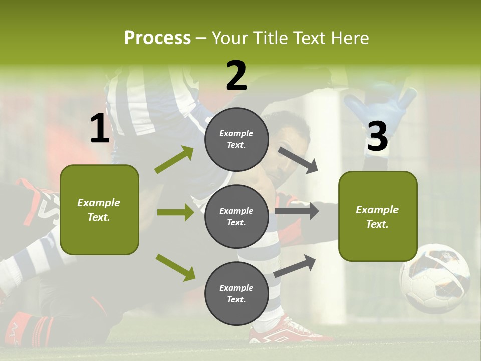 A Soccer Player Is Kicking A Soccer Ball PowerPoint Template