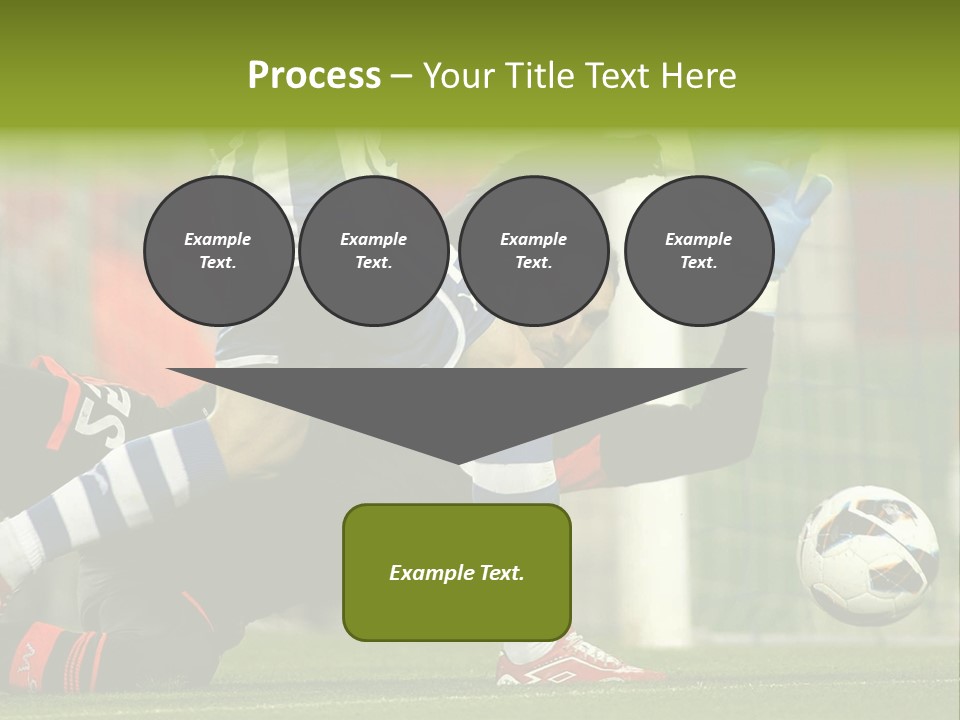 A Soccer Player Is Kicking A Soccer Ball PowerPoint Template