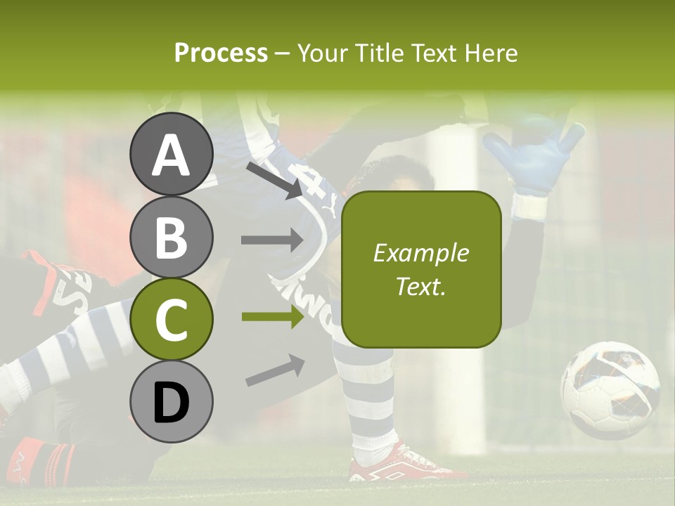A Soccer Player Is Kicking A Soccer Ball PowerPoint Template