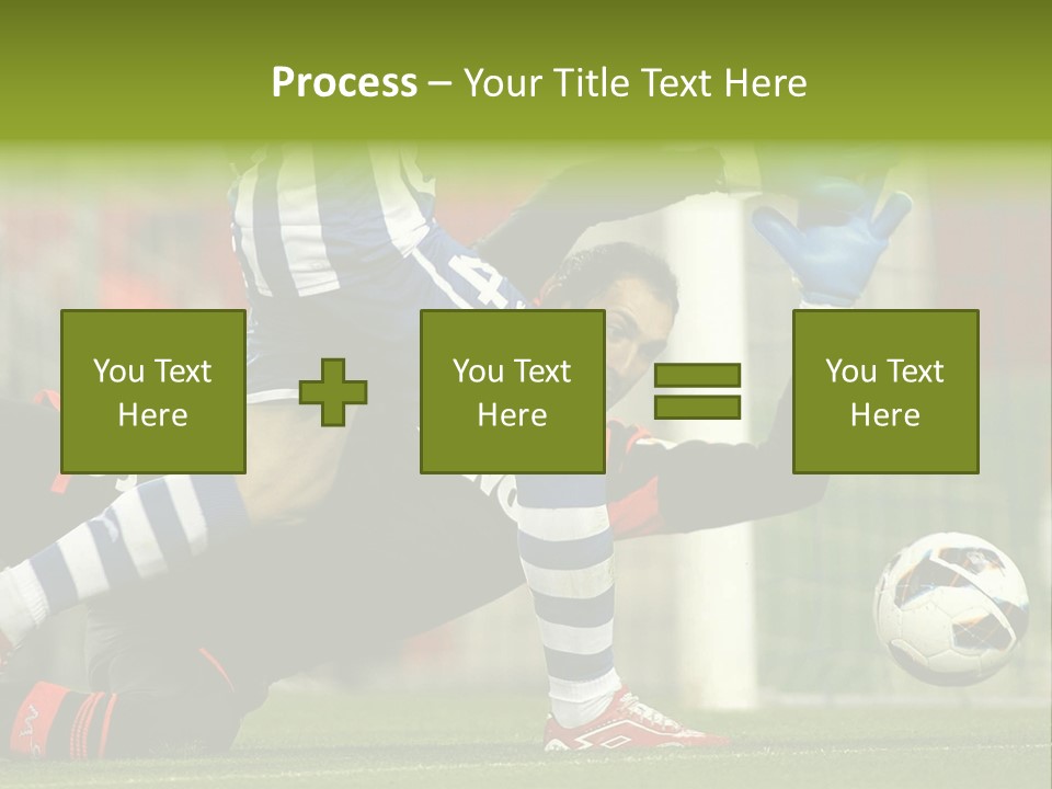 A Soccer Player Is Kicking A Soccer Ball PowerPoint Template