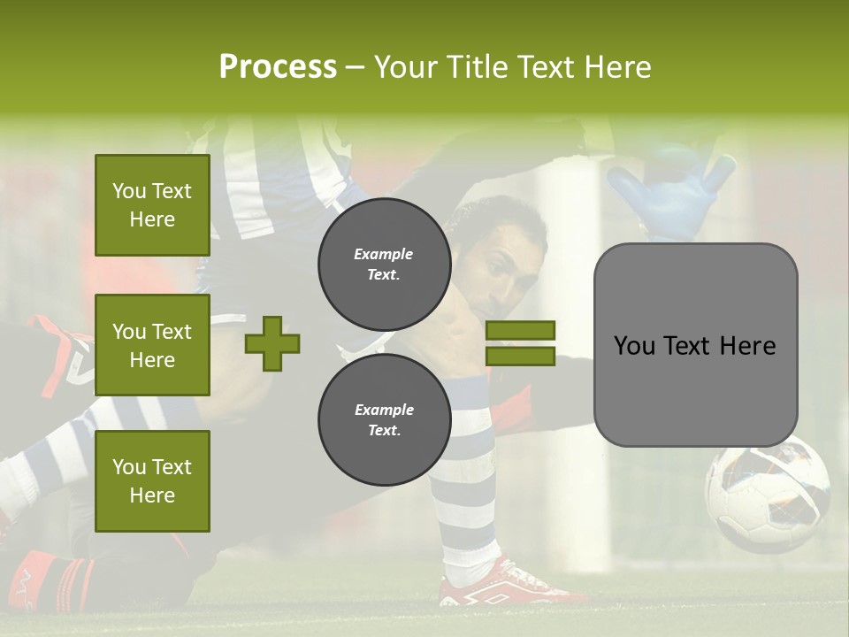 A Soccer Player Is Kicking A Soccer Ball PowerPoint Template
