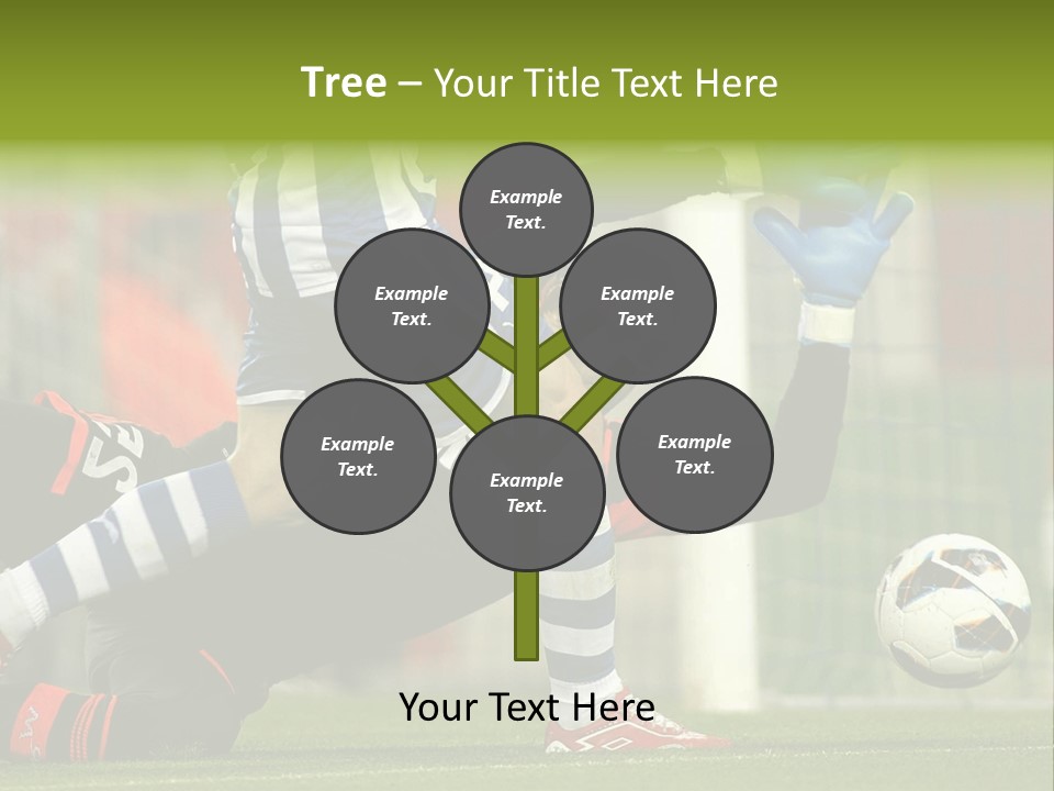 A Soccer Player Is Kicking A Soccer Ball PowerPoint Template