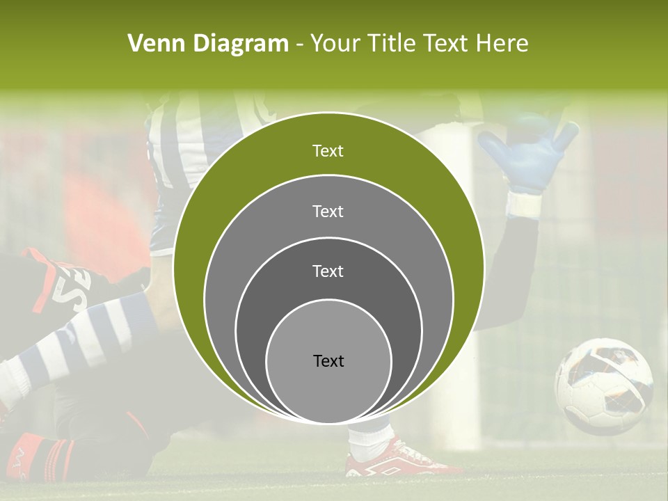 A Soccer Player Is Kicking A Soccer Ball PowerPoint Template