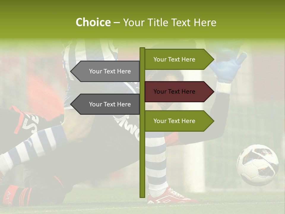 A Soccer Player Is Kicking A Soccer Ball PowerPoint Template