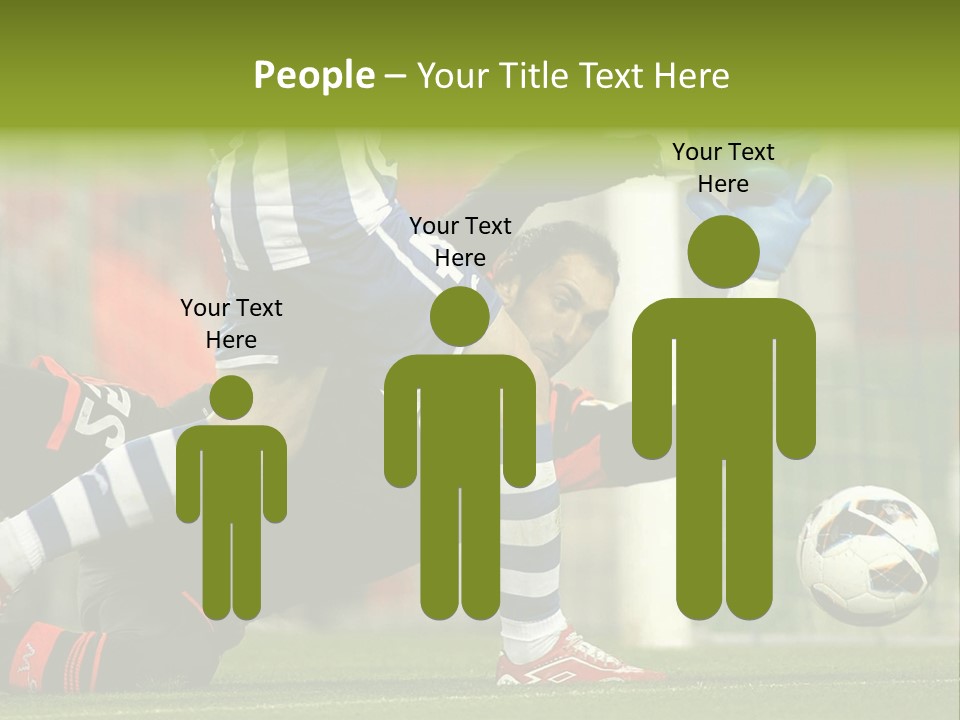 A Soccer Player Is Kicking A Soccer Ball PowerPoint Template