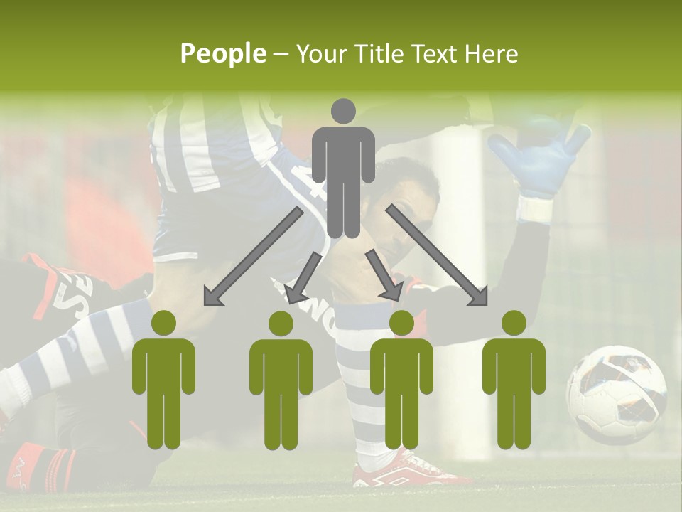 A Soccer Player Is Kicking A Soccer Ball PowerPoint Template