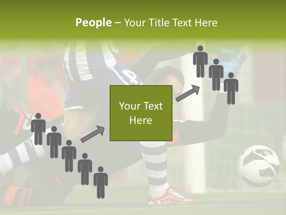 A Soccer Player Is Kicking A Soccer Ball PowerPoint Template
