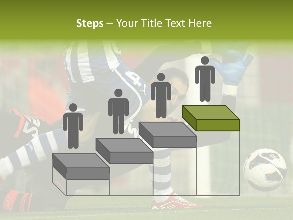A Soccer Player Is Kicking A Soccer Ball PowerPoint Template