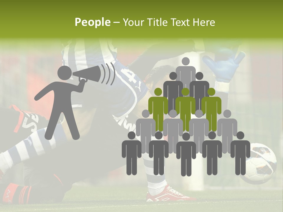 A Soccer Player Is Kicking A Soccer Ball PowerPoint Template