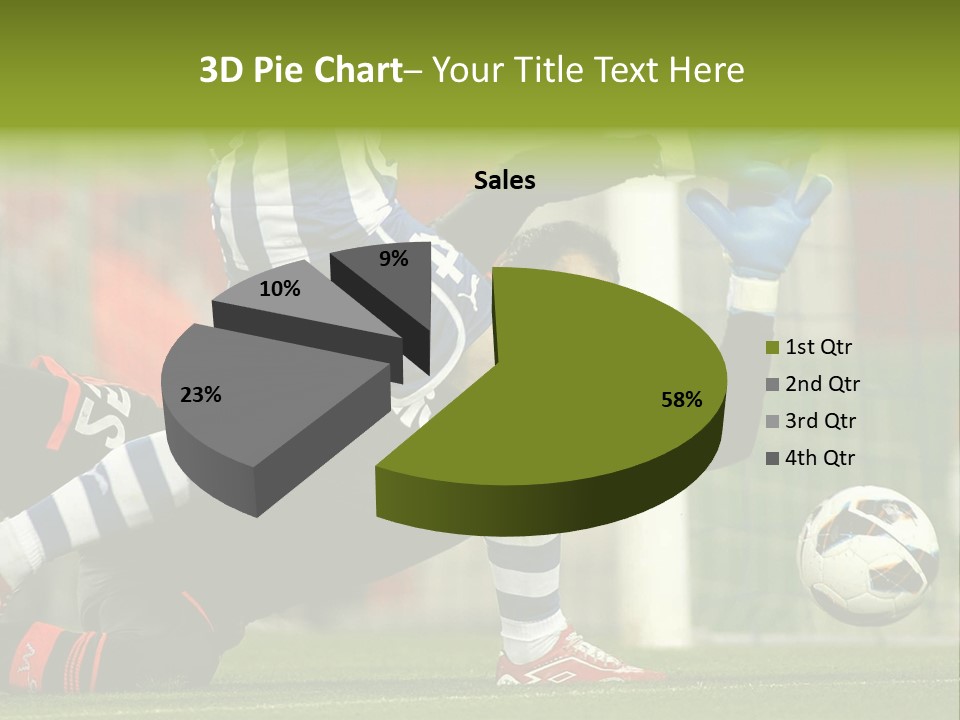 A Soccer Player Is Kicking A Soccer Ball PowerPoint Template