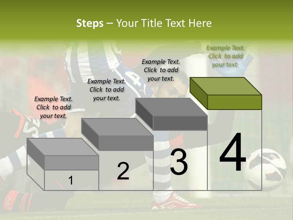 A Soccer Player Is Kicking A Soccer Ball PowerPoint Template