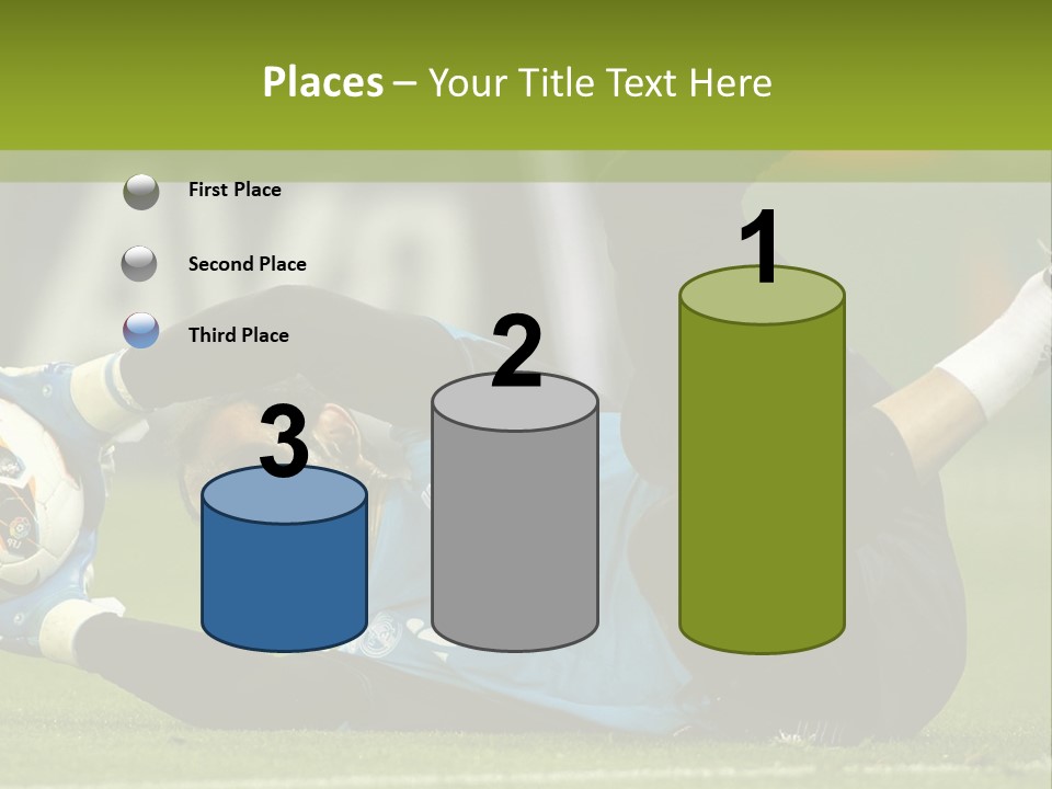 A Man Laying On The Ground With A Soccer Ball PowerPoint Template