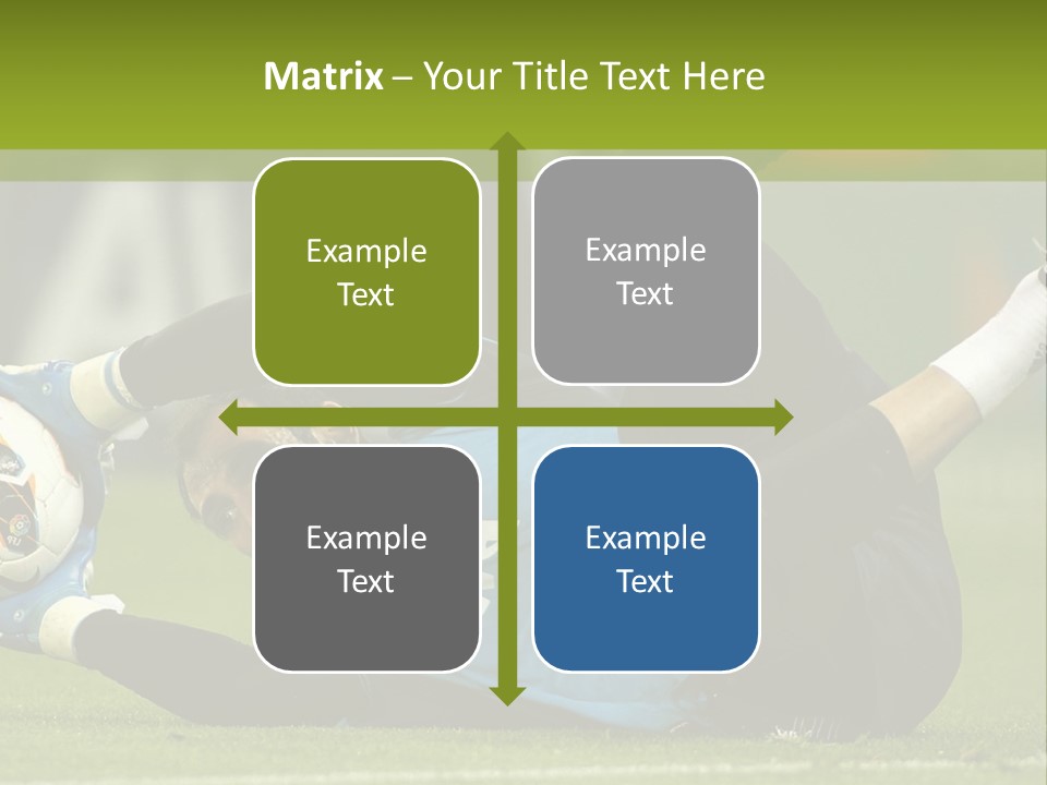 A Man Laying On The Ground With A Soccer Ball PowerPoint Template