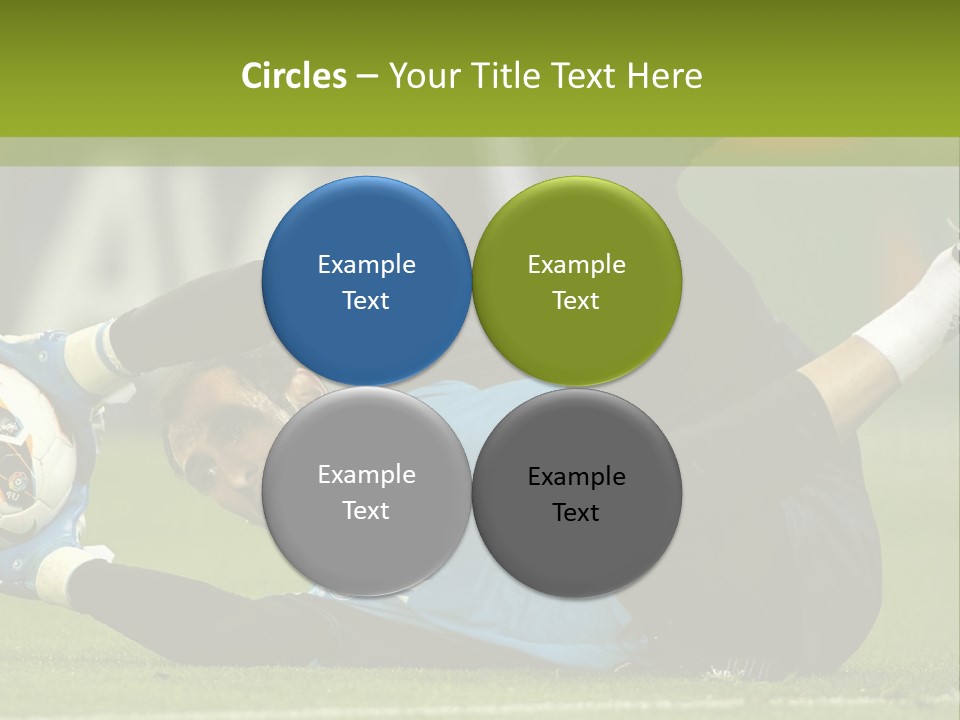 A Man Laying On The Ground With A Soccer Ball PowerPoint Template