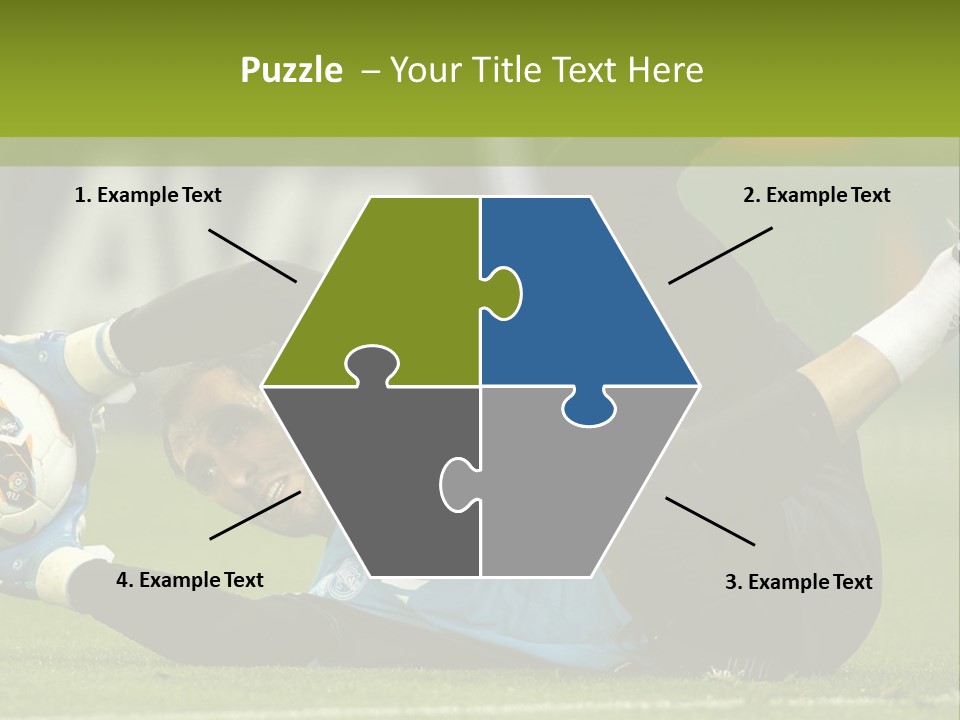 A Man Laying On The Ground With A Soccer Ball PowerPoint Template