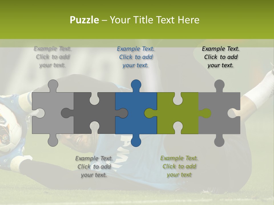 A Man Laying On The Ground With A Soccer Ball PowerPoint Template