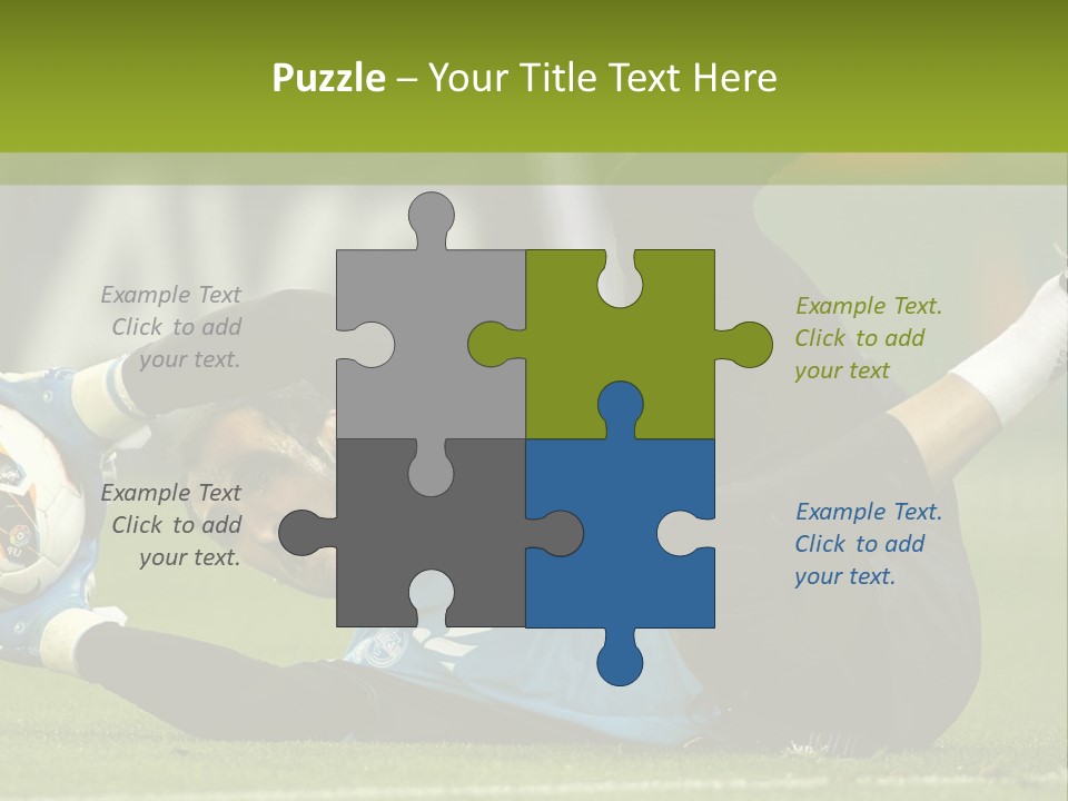 A Man Laying On The Ground With A Soccer Ball PowerPoint Template