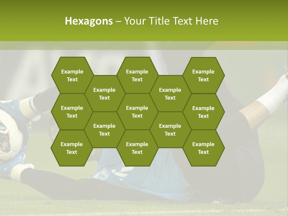 A Man Laying On The Ground With A Soccer Ball PowerPoint Template