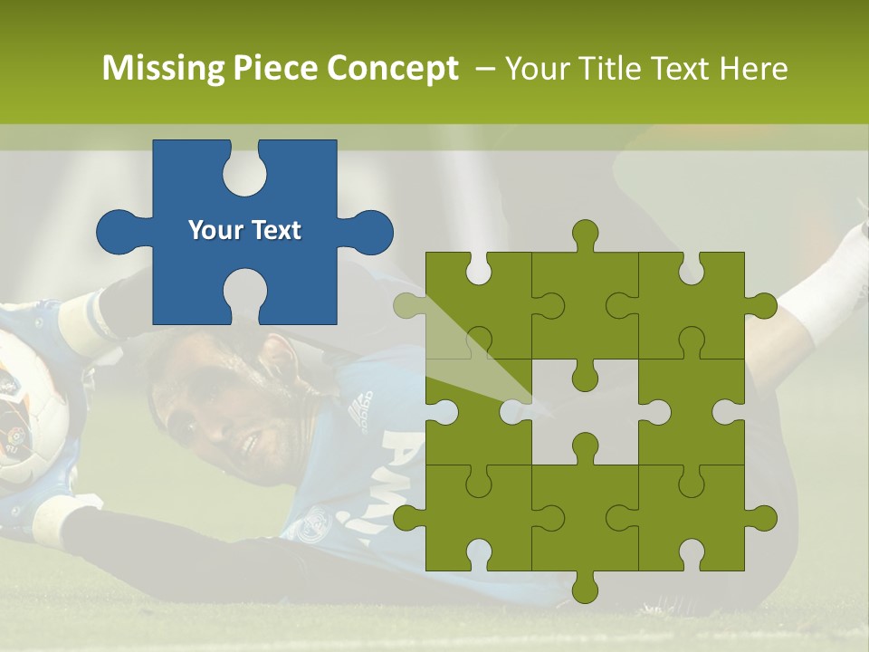 A Man Laying On The Ground With A Soccer Ball PowerPoint Template