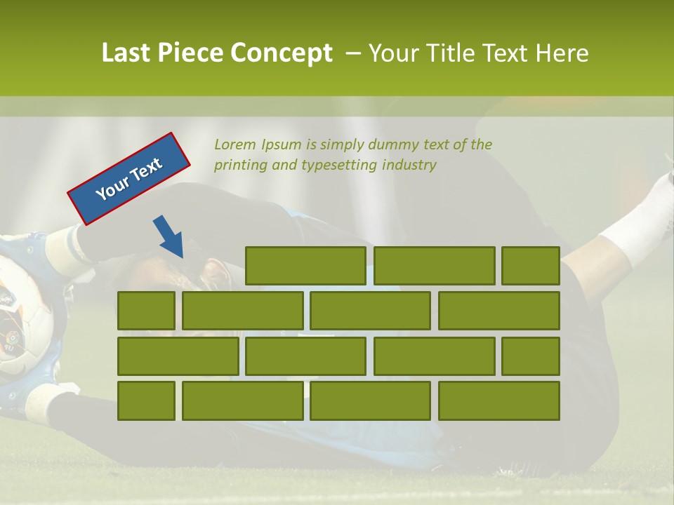 A Man Laying On The Ground With A Soccer Ball PowerPoint Template