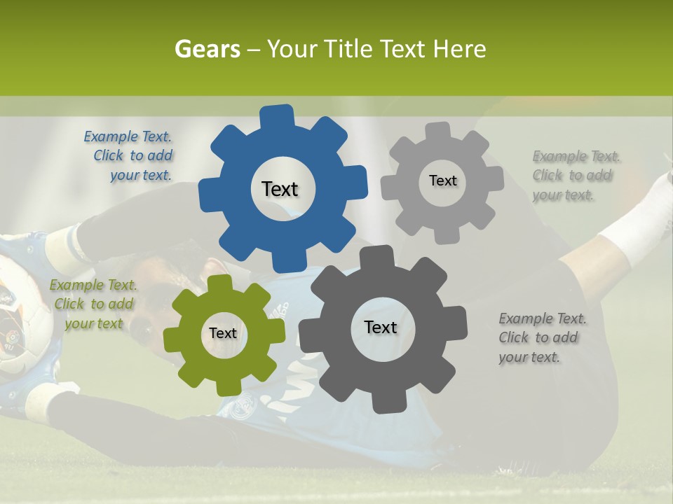 A Man Laying On The Ground With A Soccer Ball PowerPoint Template