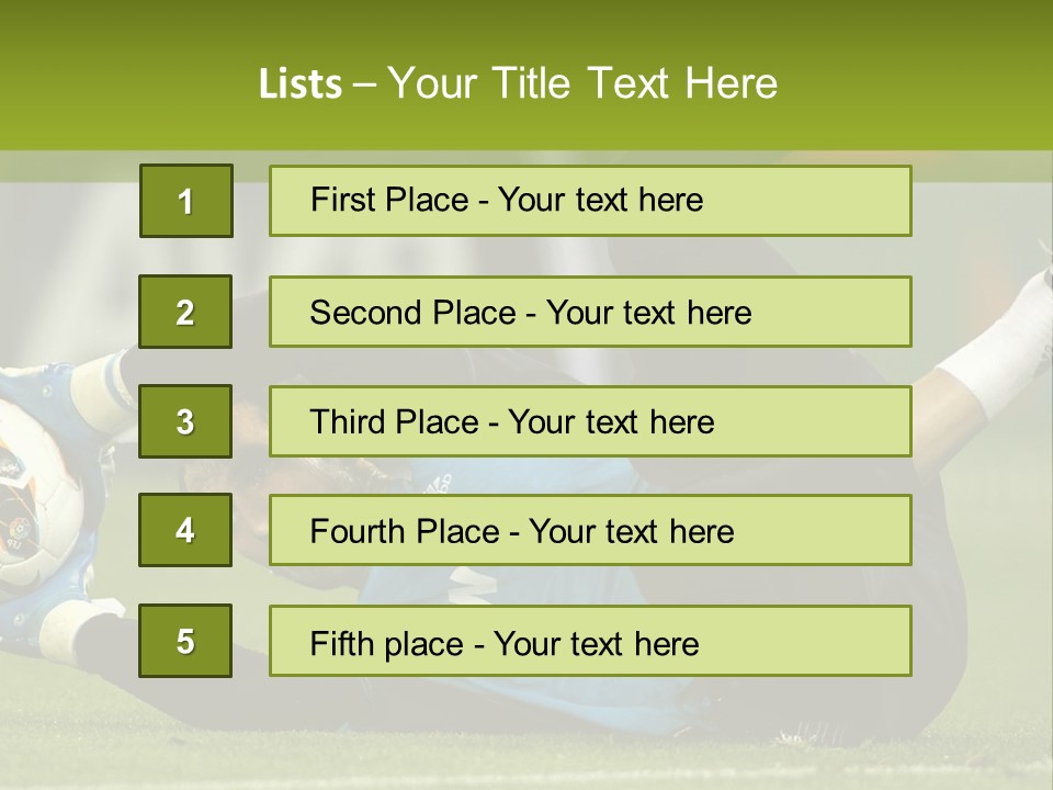 A Man Laying On The Ground With A Soccer Ball PowerPoint Template