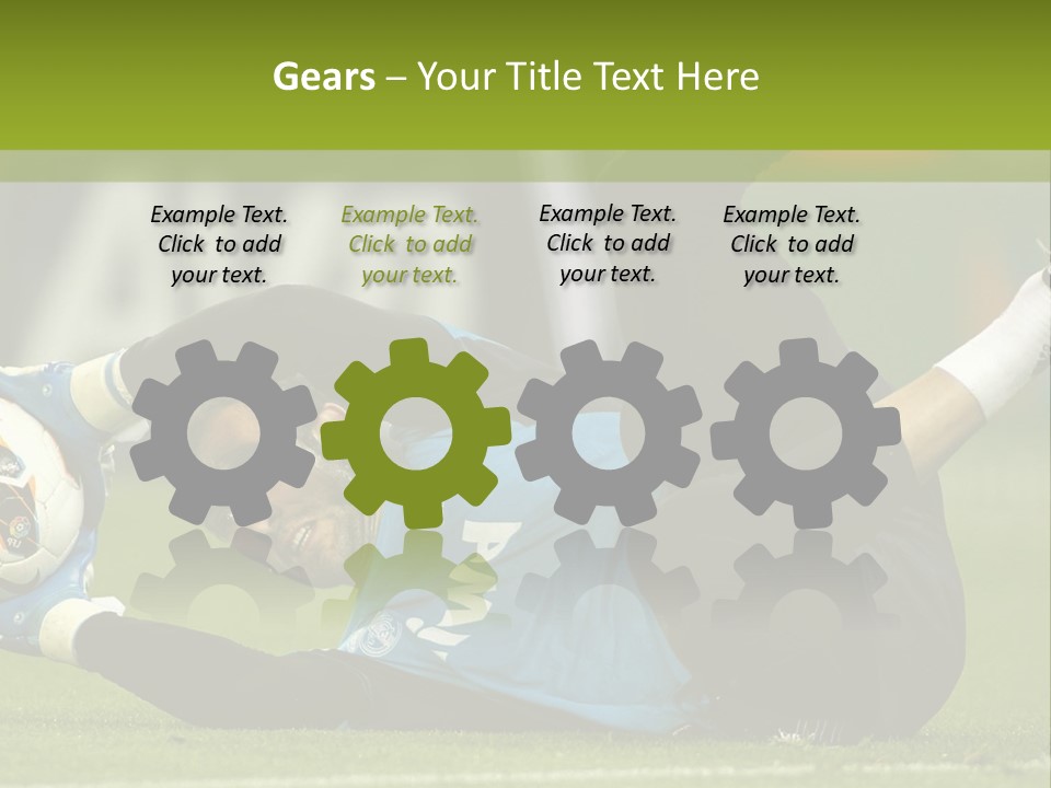 A Man Laying On The Ground With A Soccer Ball PowerPoint Template