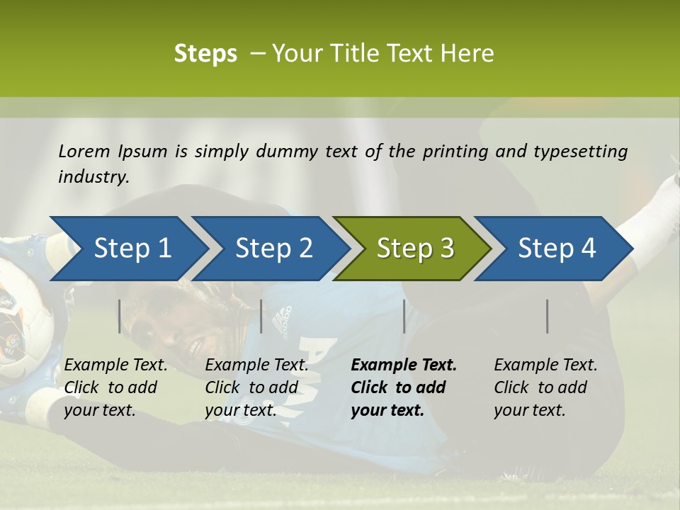 A Man Laying On The Ground With A Soccer Ball PowerPoint Template