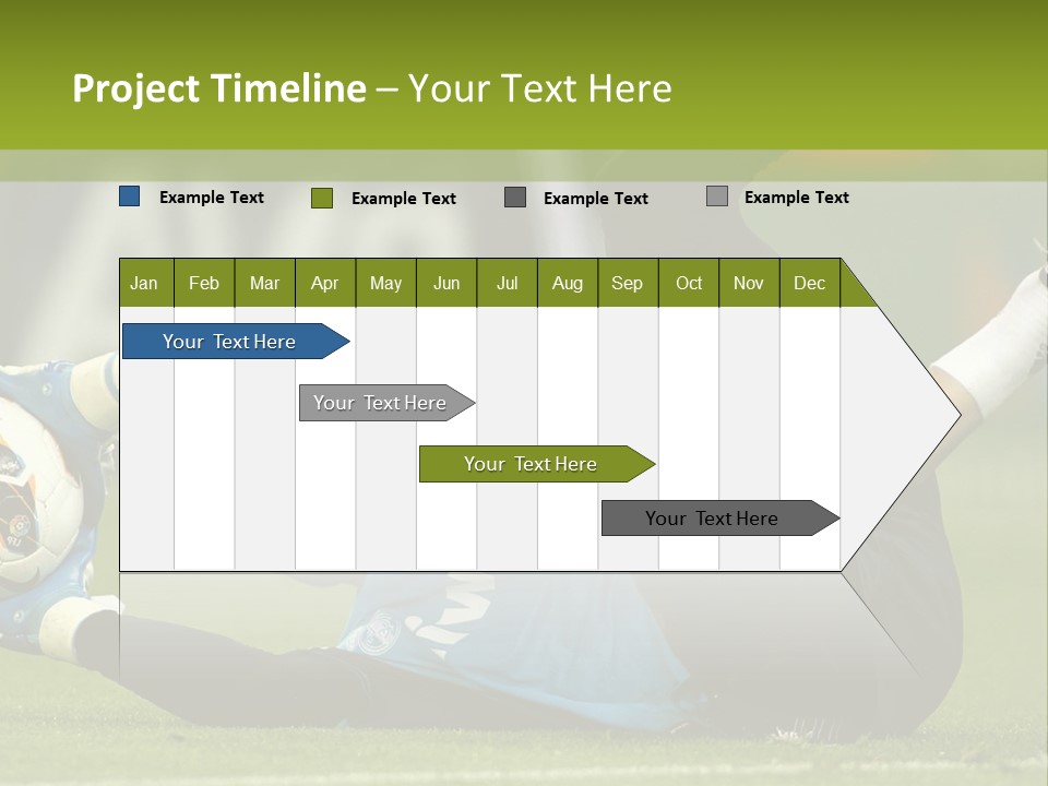 A Man Laying On The Ground With A Soccer Ball PowerPoint Template