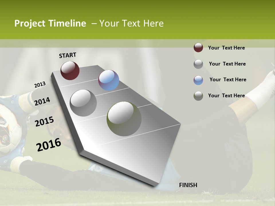 A Man Laying On The Ground With A Soccer Ball PowerPoint Template