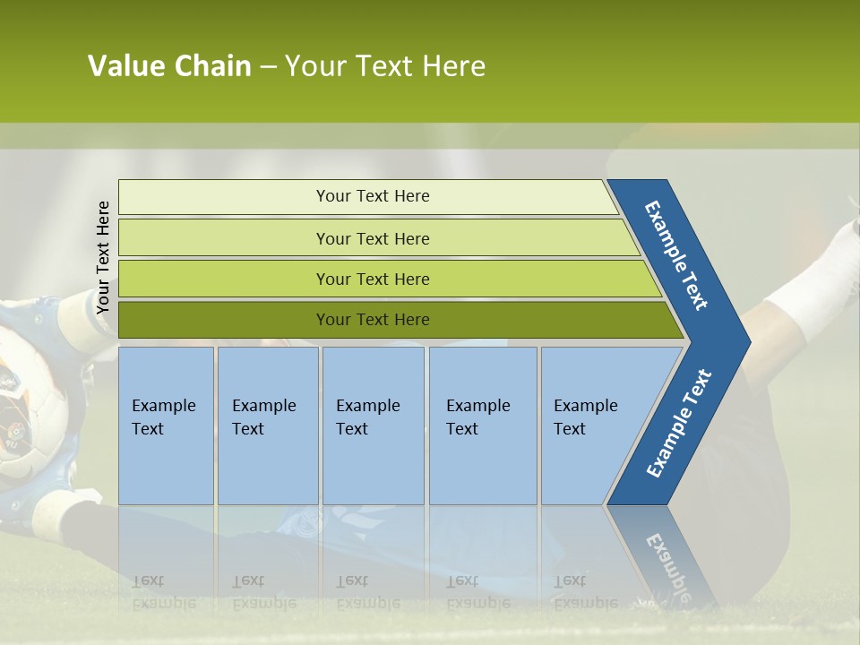 A Man Laying On The Ground With A Soccer Ball PowerPoint Template