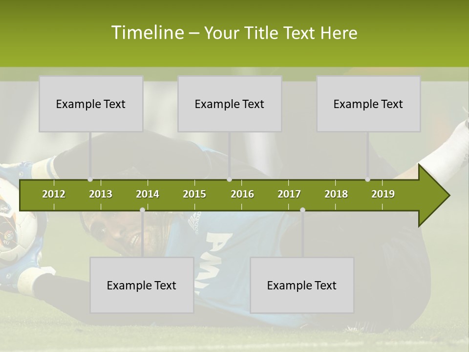 A Man Laying On The Ground With A Soccer Ball PowerPoint Template