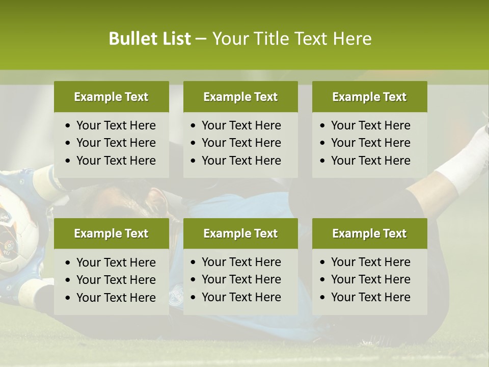 A Man Laying On The Ground With A Soccer Ball PowerPoint Template