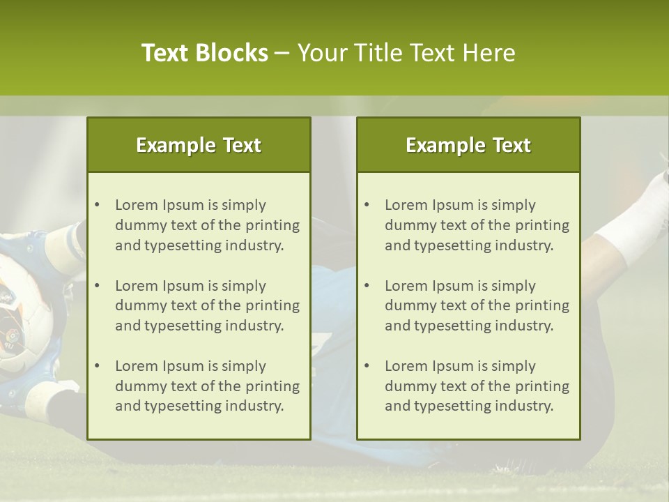 A Man Laying On The Ground With A Soccer Ball PowerPoint Template