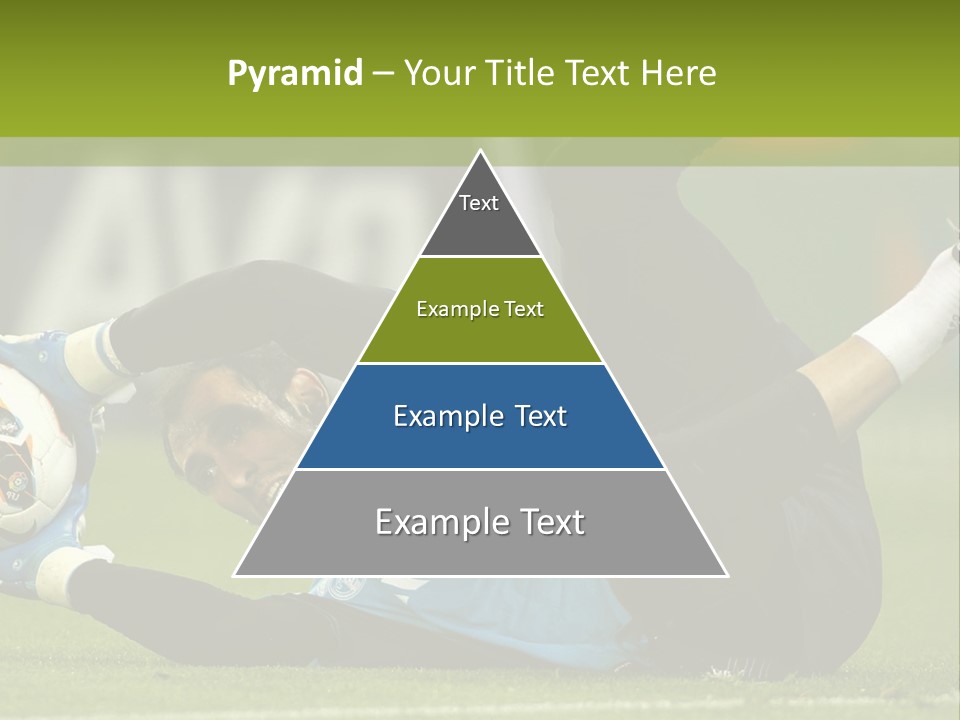 A Man Laying On The Ground With A Soccer Ball PowerPoint Template