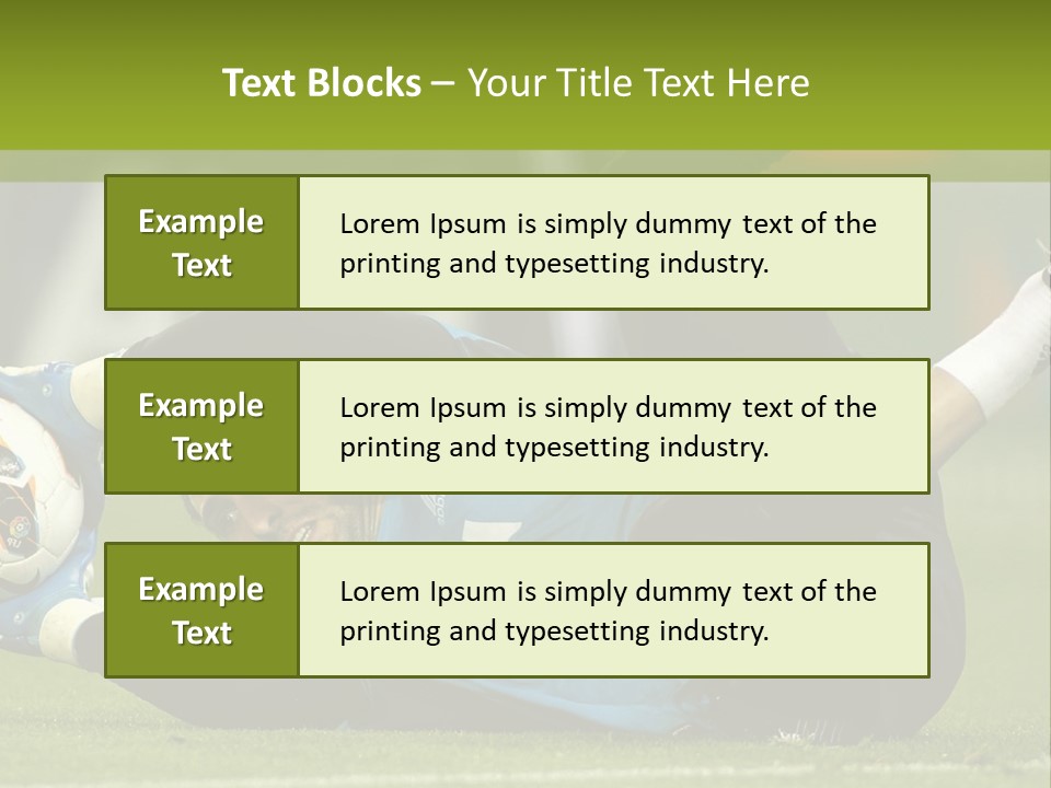 A Man Laying On The Ground With A Soccer Ball PowerPoint Template