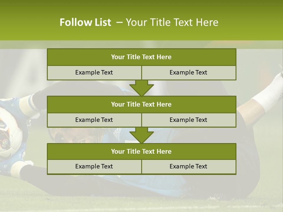 A Man Laying On The Ground With A Soccer Ball PowerPoint Template