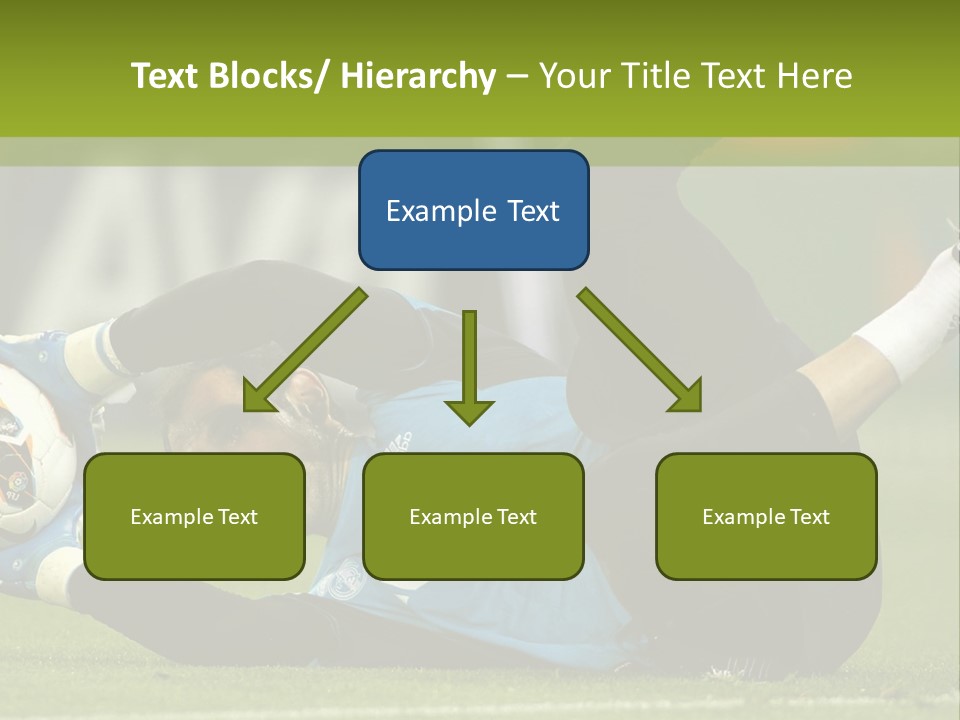 A Man Laying On The Ground With A Soccer Ball PowerPoint Template