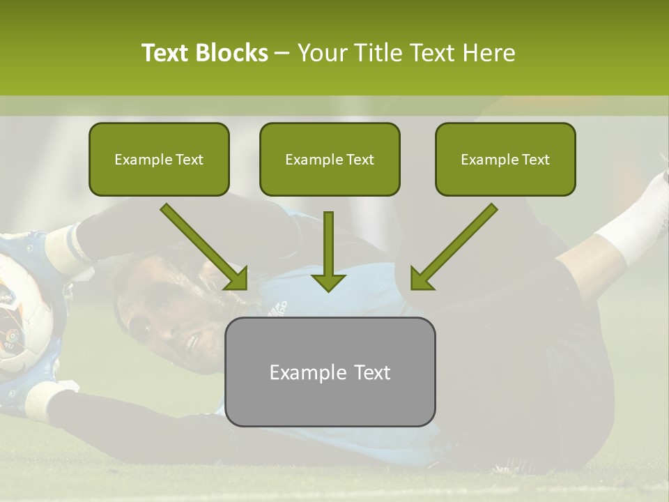 A Man Laying On The Ground With A Soccer Ball PowerPoint Template