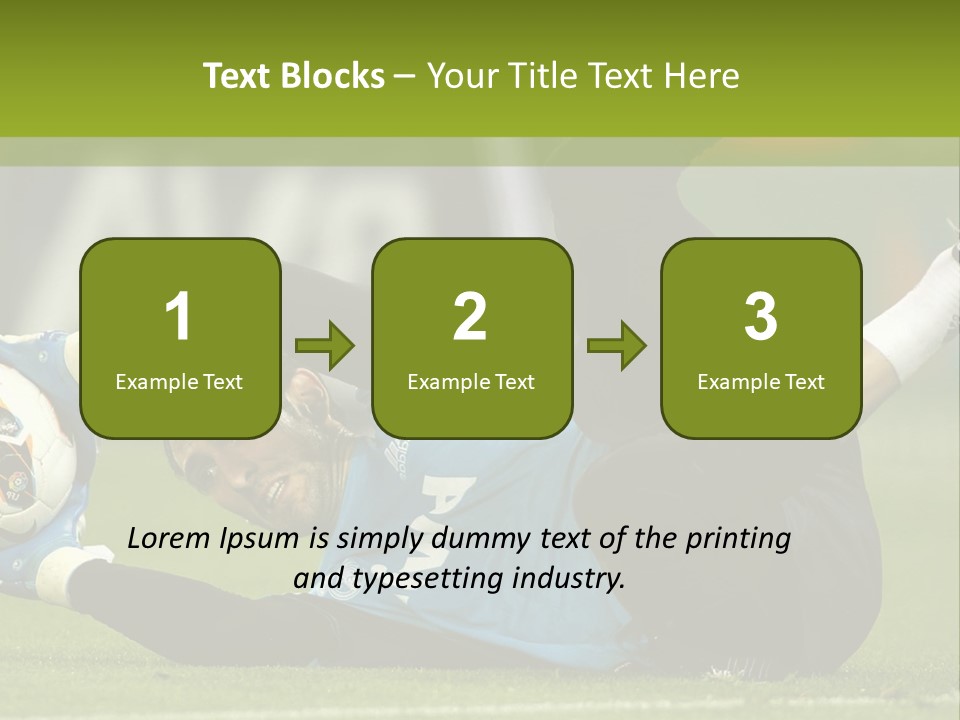 A Man Laying On The Ground With A Soccer Ball PowerPoint Template