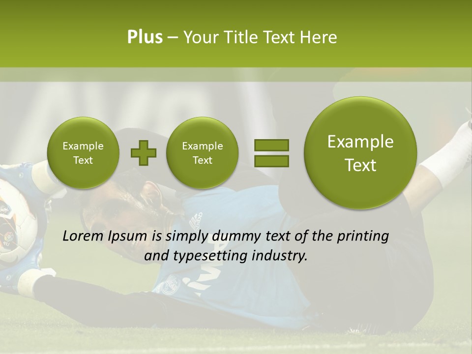 A Man Laying On The Ground With A Soccer Ball PowerPoint Template