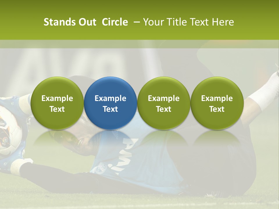 A Man Laying On The Ground With A Soccer Ball PowerPoint Template