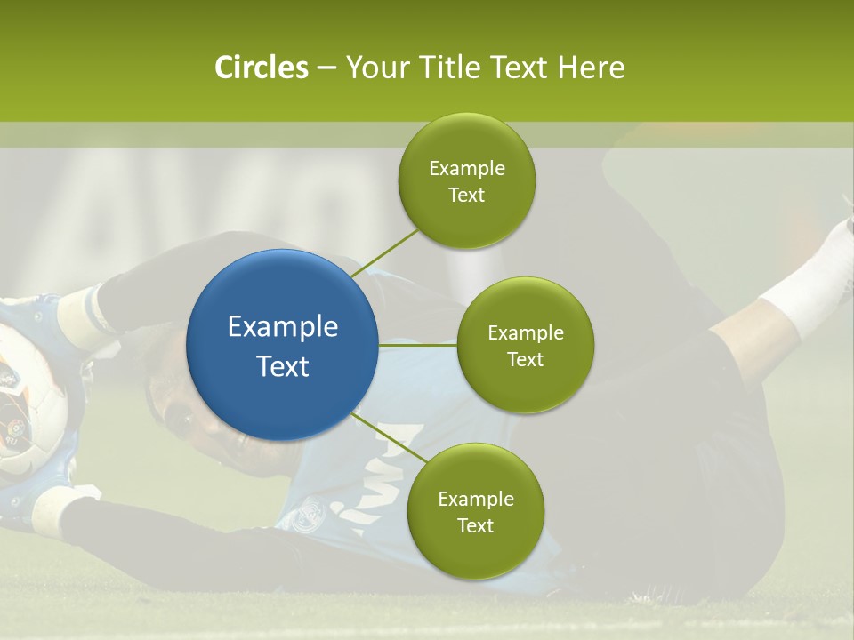 A Man Laying On The Ground With A Soccer Ball PowerPoint Template