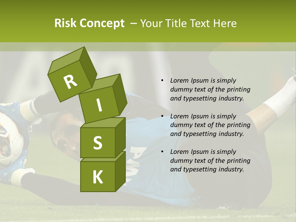 A Man Laying On The Ground With A Soccer Ball PowerPoint Template