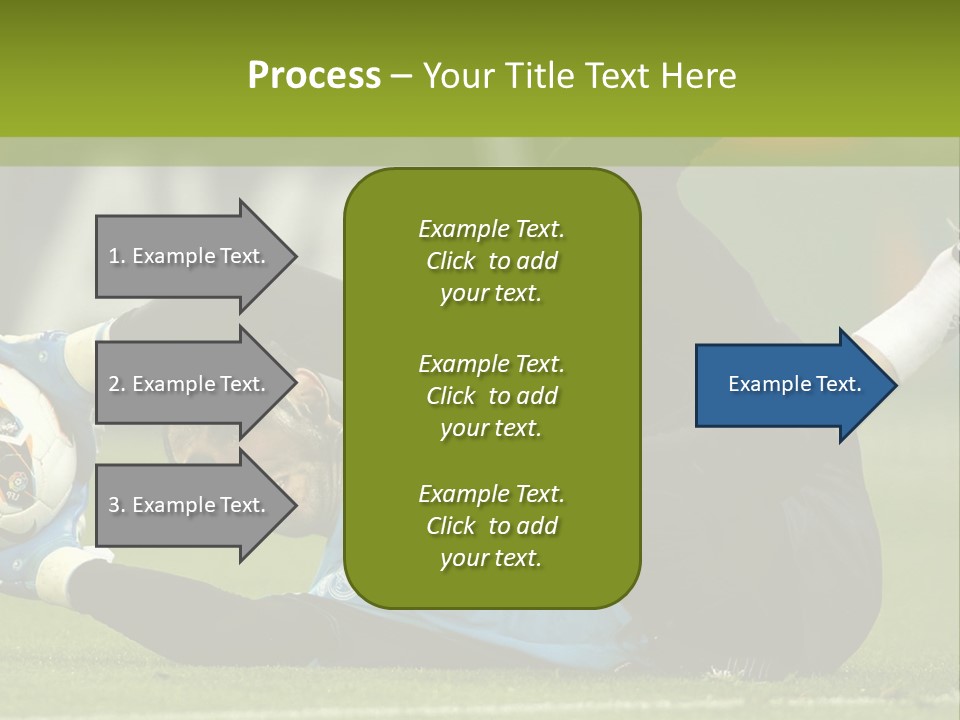 A Man Laying On The Ground With A Soccer Ball PowerPoint Template