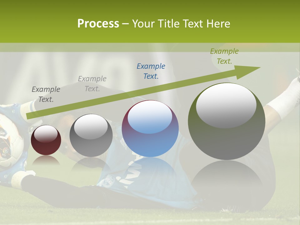 A Man Laying On The Ground With A Soccer Ball PowerPoint Template