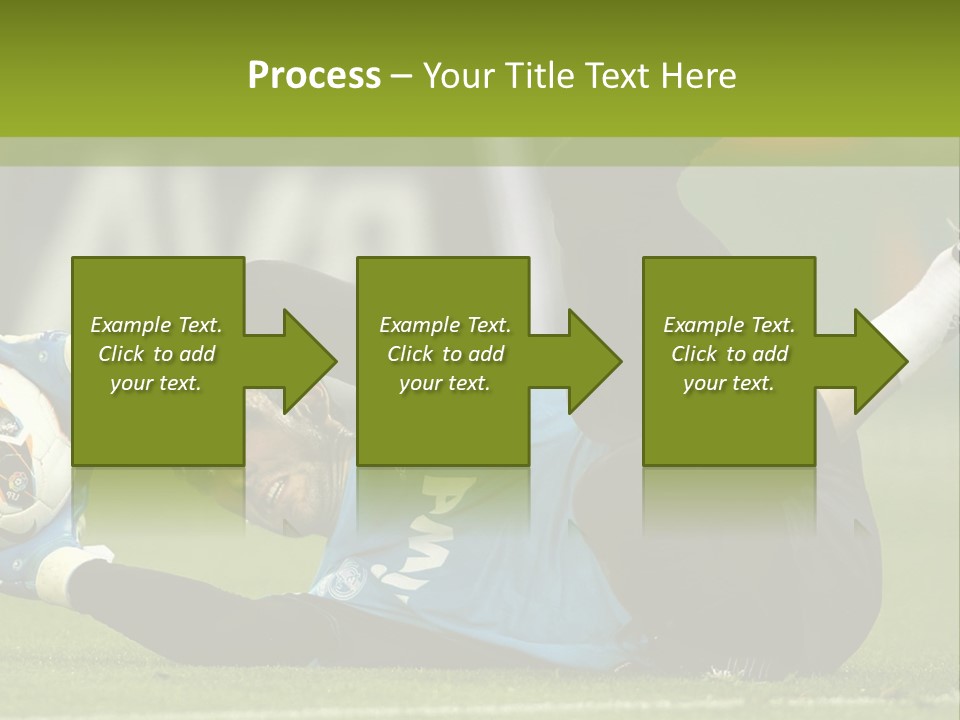 A Man Laying On The Ground With A Soccer Ball PowerPoint Template