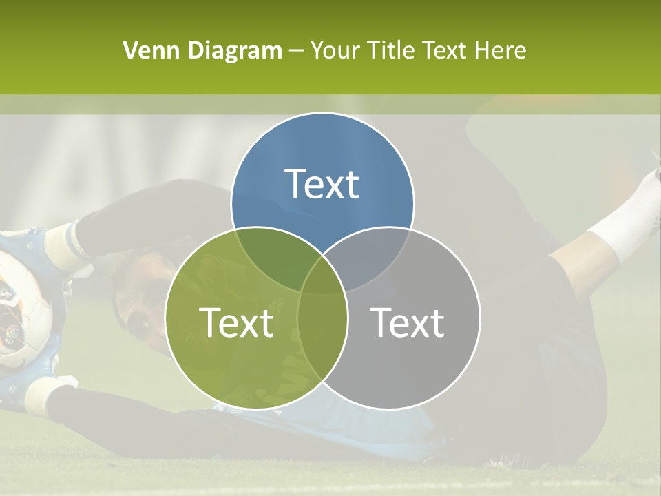 A Man Laying On The Ground With A Soccer Ball PowerPoint Template